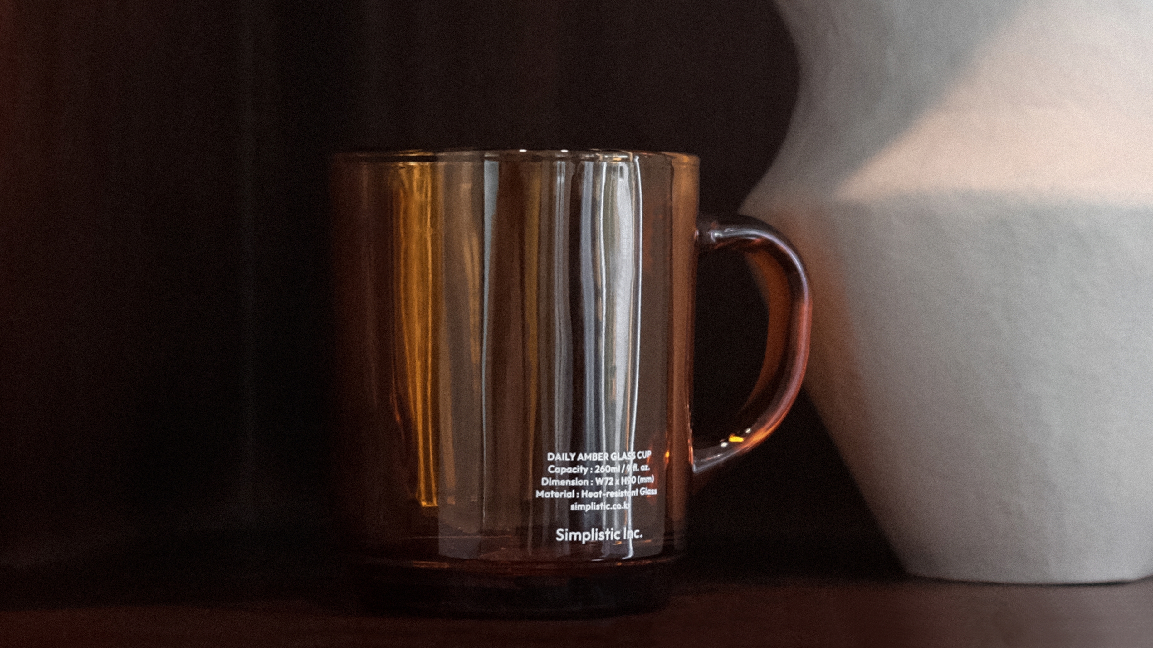 DAILY AMBER GLASS CUP - 심플리스틱