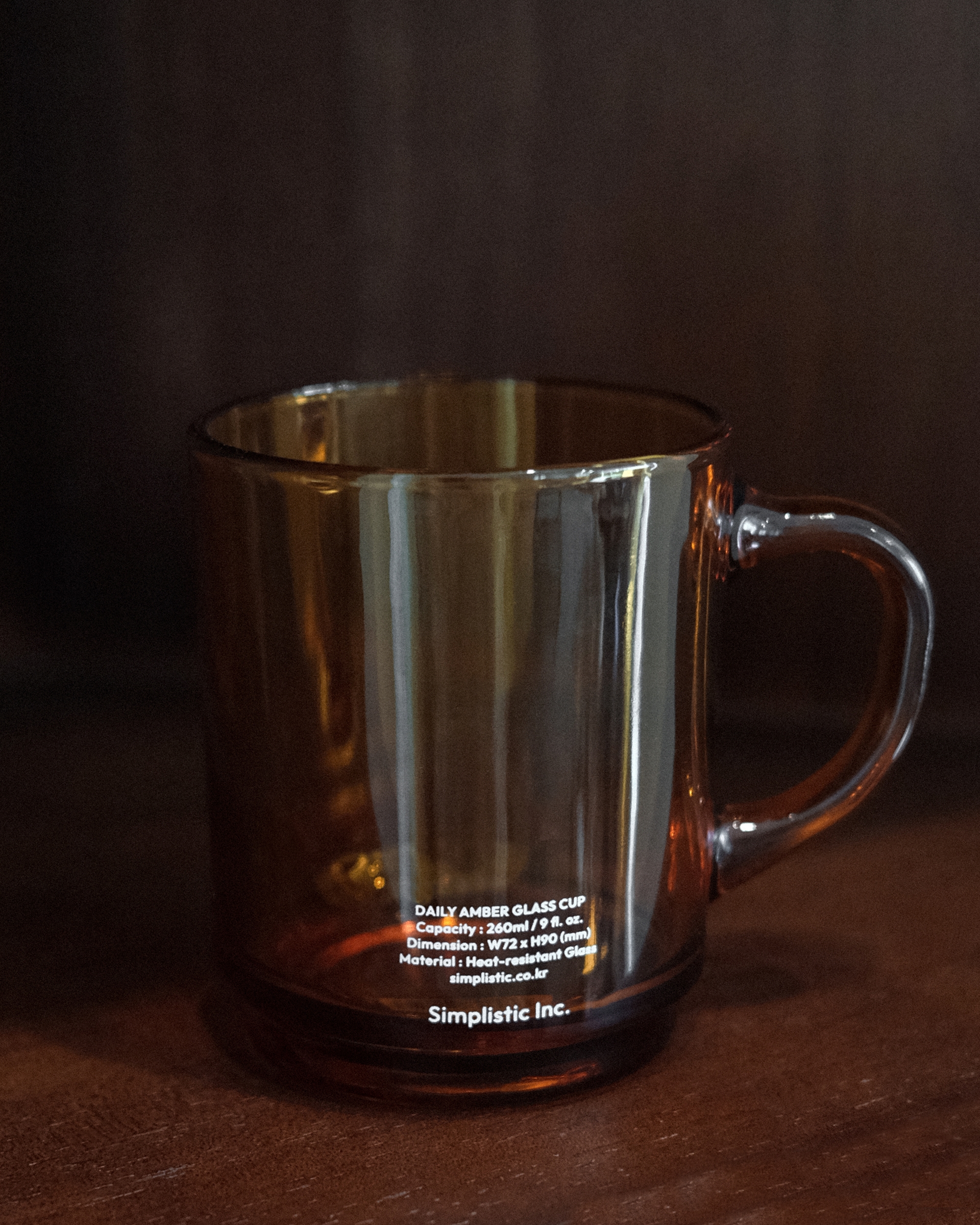 DAILY AMBER GLASS CUP - 심플리스틱